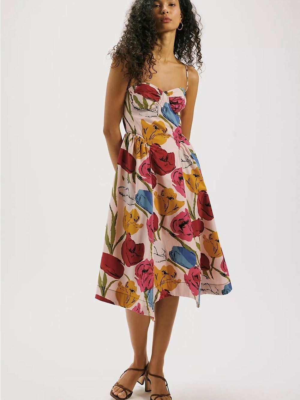 Free People Cherish Printed Midi Dress